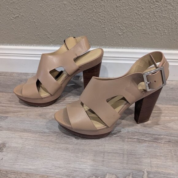 Michael Kors Carla leather platform sandal – Size 8 - Picture 2 of 9